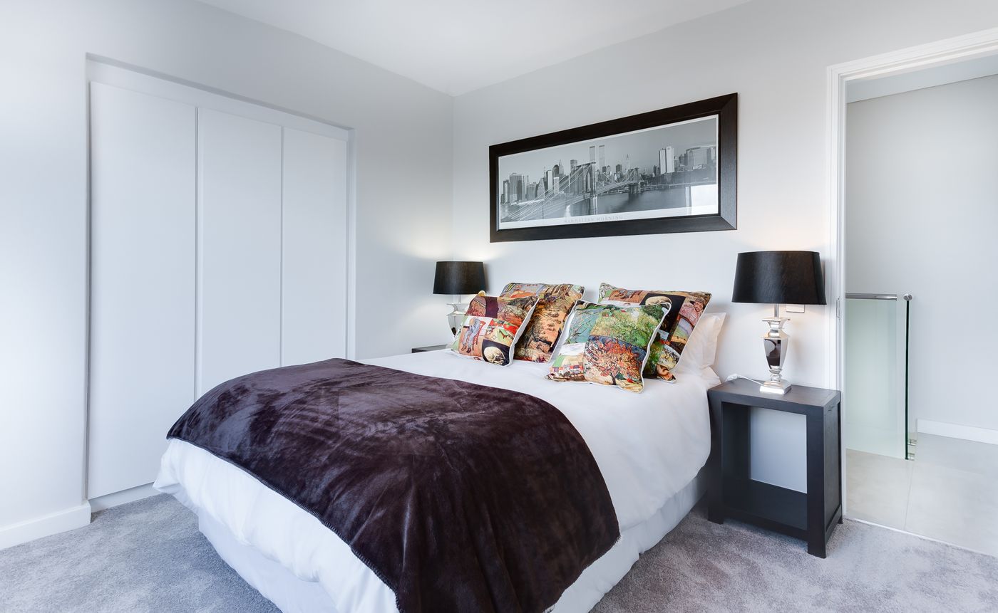 Hotel bedroom illustrating the Salt Room concept